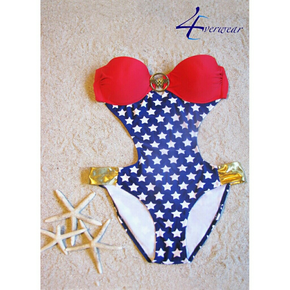 WONDER WOMAN RING BANDEAU MONOKINI