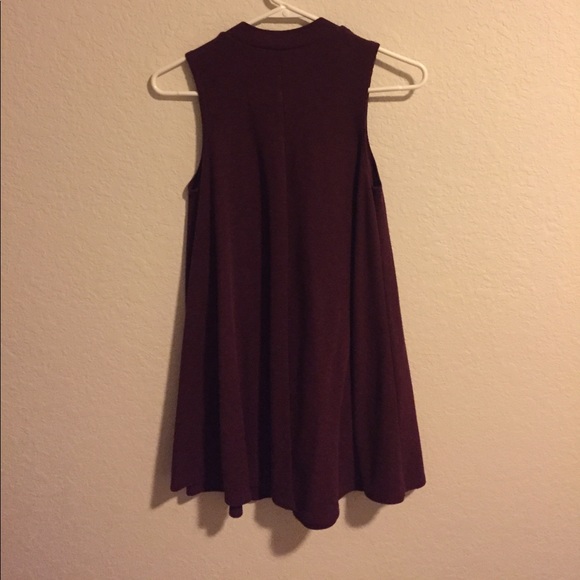 Burgundy Shift Dress - Picture 2 of 3