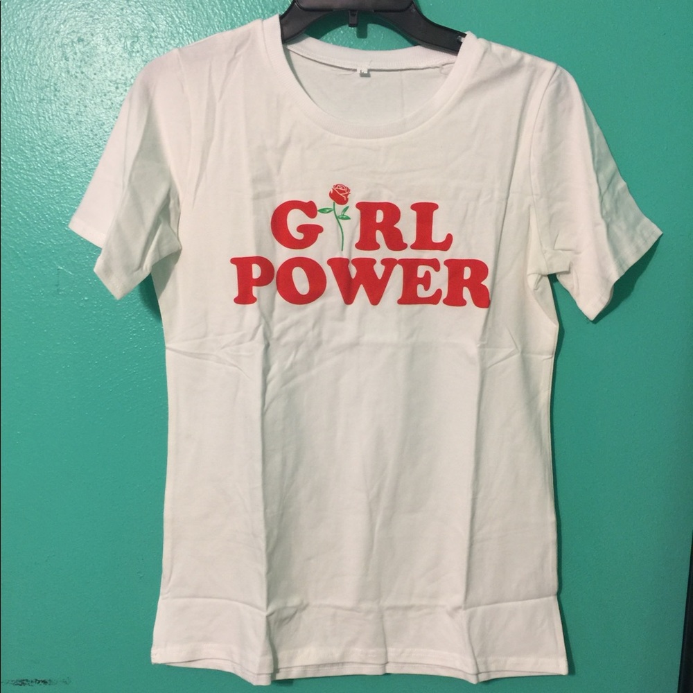 Girl power graphic soft tee shirt