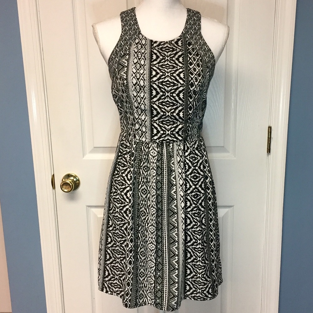 American Eagle Summer Dress, Black and White Print