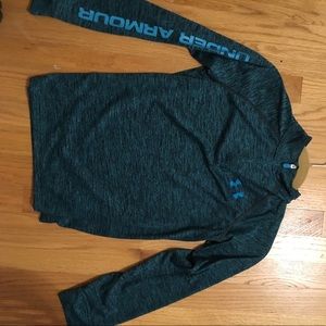 Girls Under Armour Blue Quarter-Zip Sweathshirt