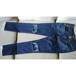 PacSun Stacked Skinny Destressed Paint Wash