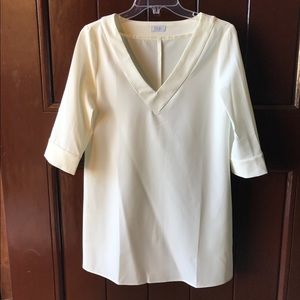 White shift dress