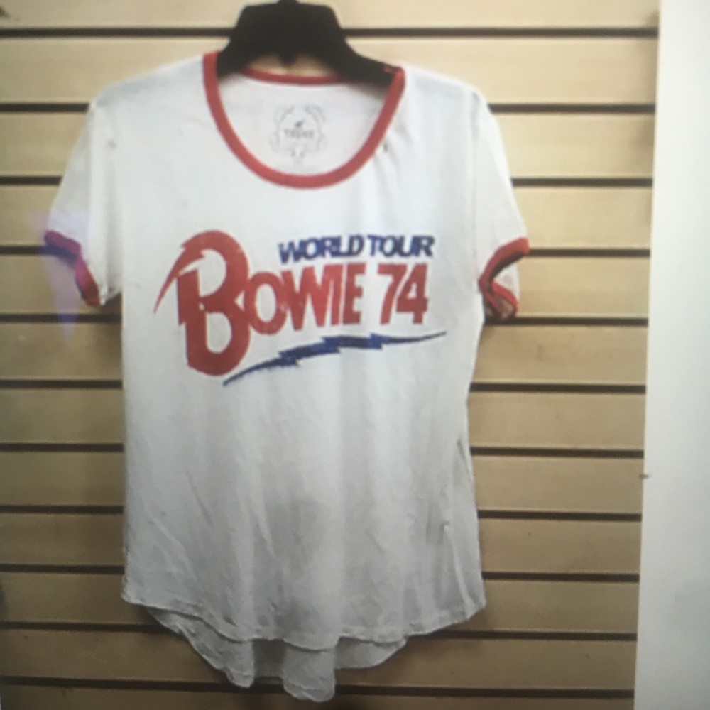 Trunk LTD world tour Bowie 74 t yellow shirt