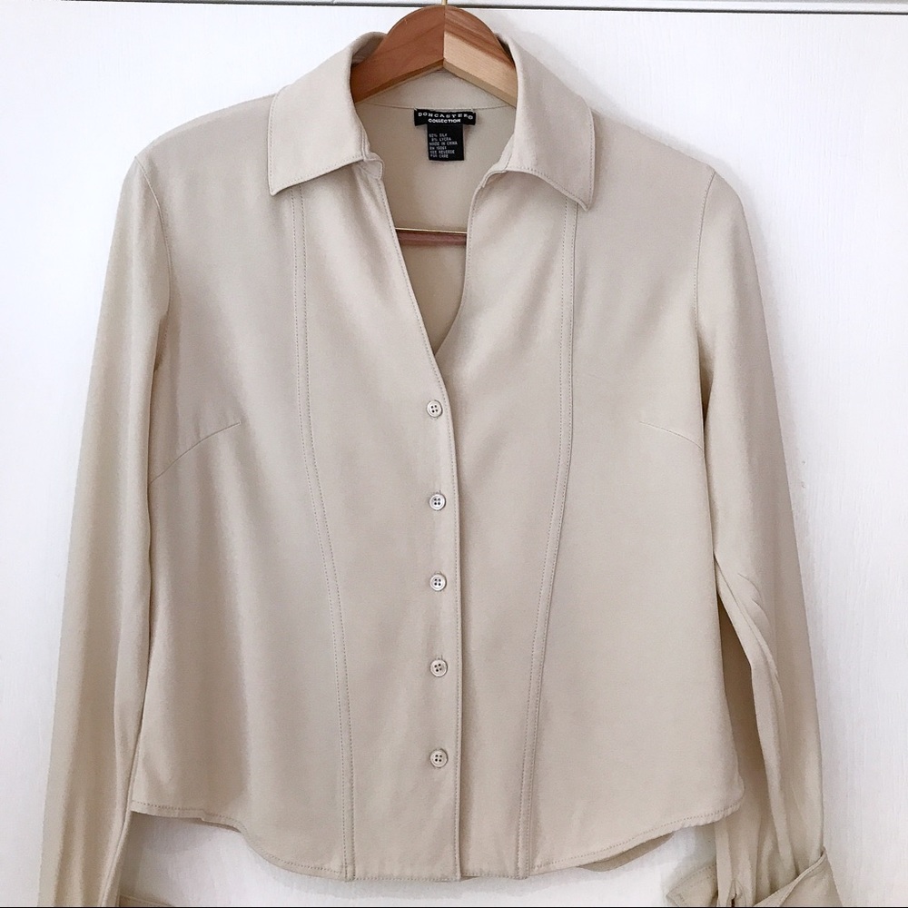 Reduced! Silk Doncaster blouse in cream (6)