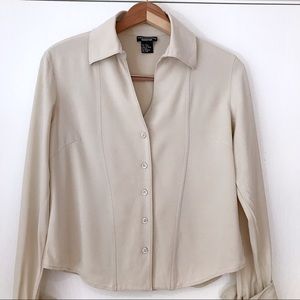 Reduced! Silk Doncaster blouse in cream (6)