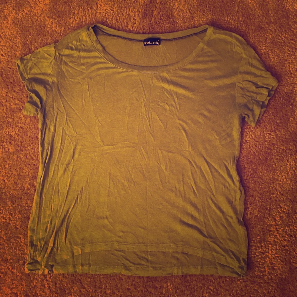 Slouchy green tee