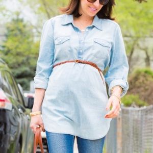 Denim Maternity Top