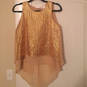 Gold sequined top