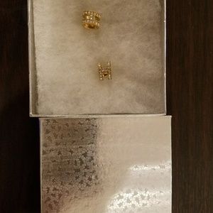 Gold with crystal earrings