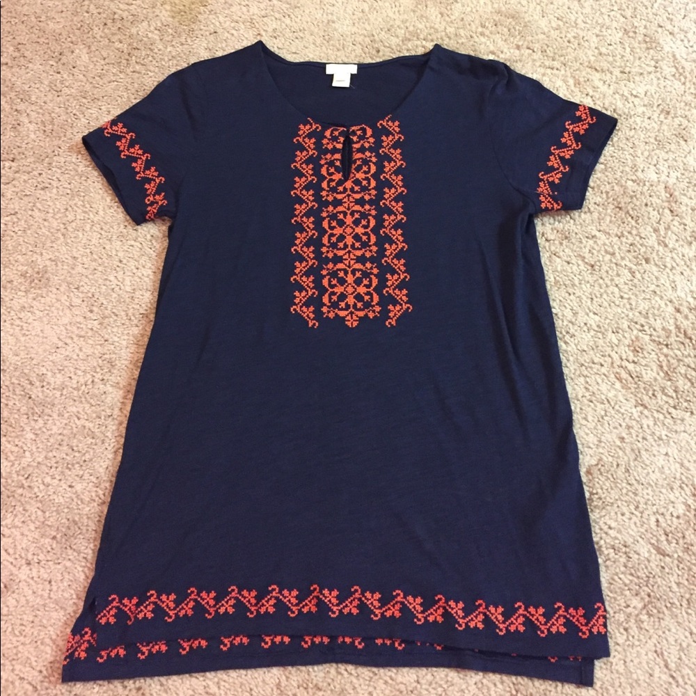 🏡 Moving Sale! NWOT J. Crew Tee with Embroidery