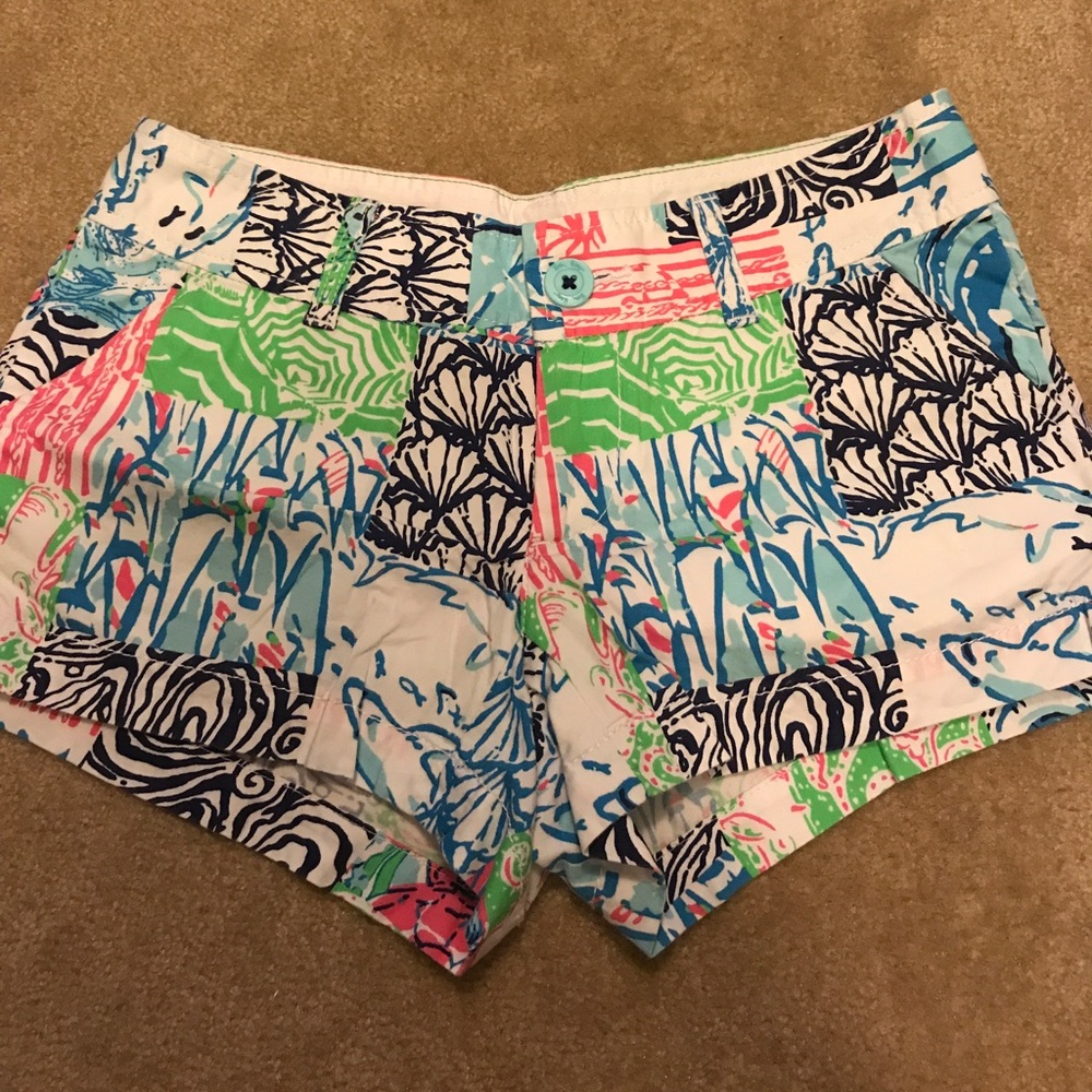 NWOT Lily Pulitzer Patchwork Walsh Shorts Size 00