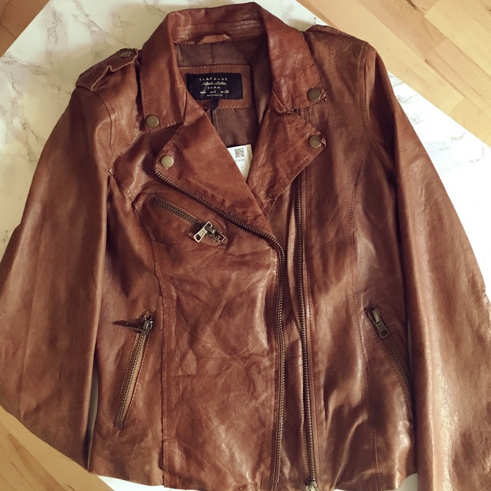 Zara leather jacket