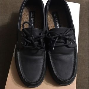 Call it spring black boat shoes sz 7 used