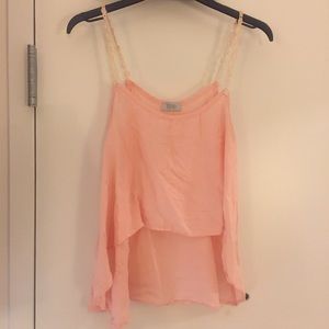 Tobi Crop Flow Tank with Lace Strap Detail ✨