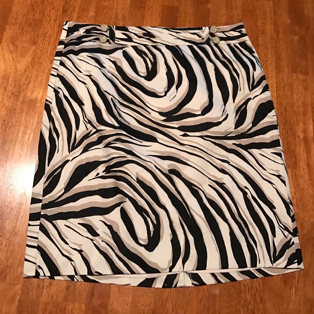 LOFT Zebra Print Pencil Skirt
