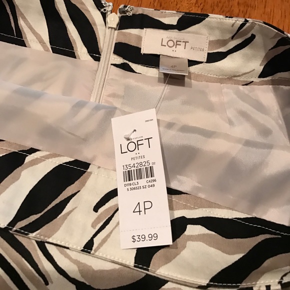 LOFT Zebra Print Pencil Skirt - Picture 7 of 7