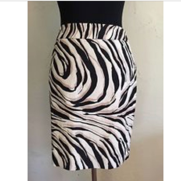 LOFT Zebra Print Pencil Skirt - Picture 2 of 7