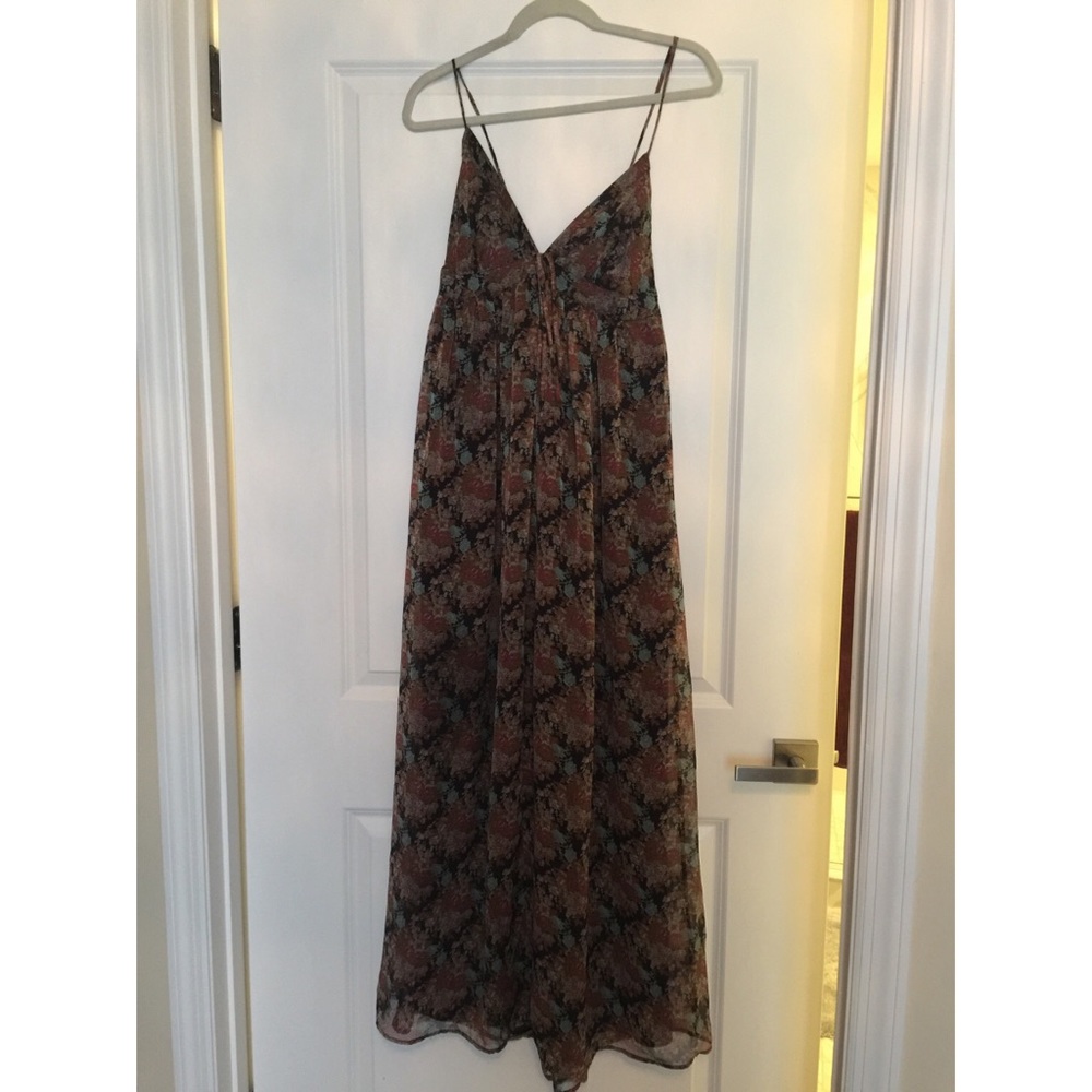 Floor length summer dress.