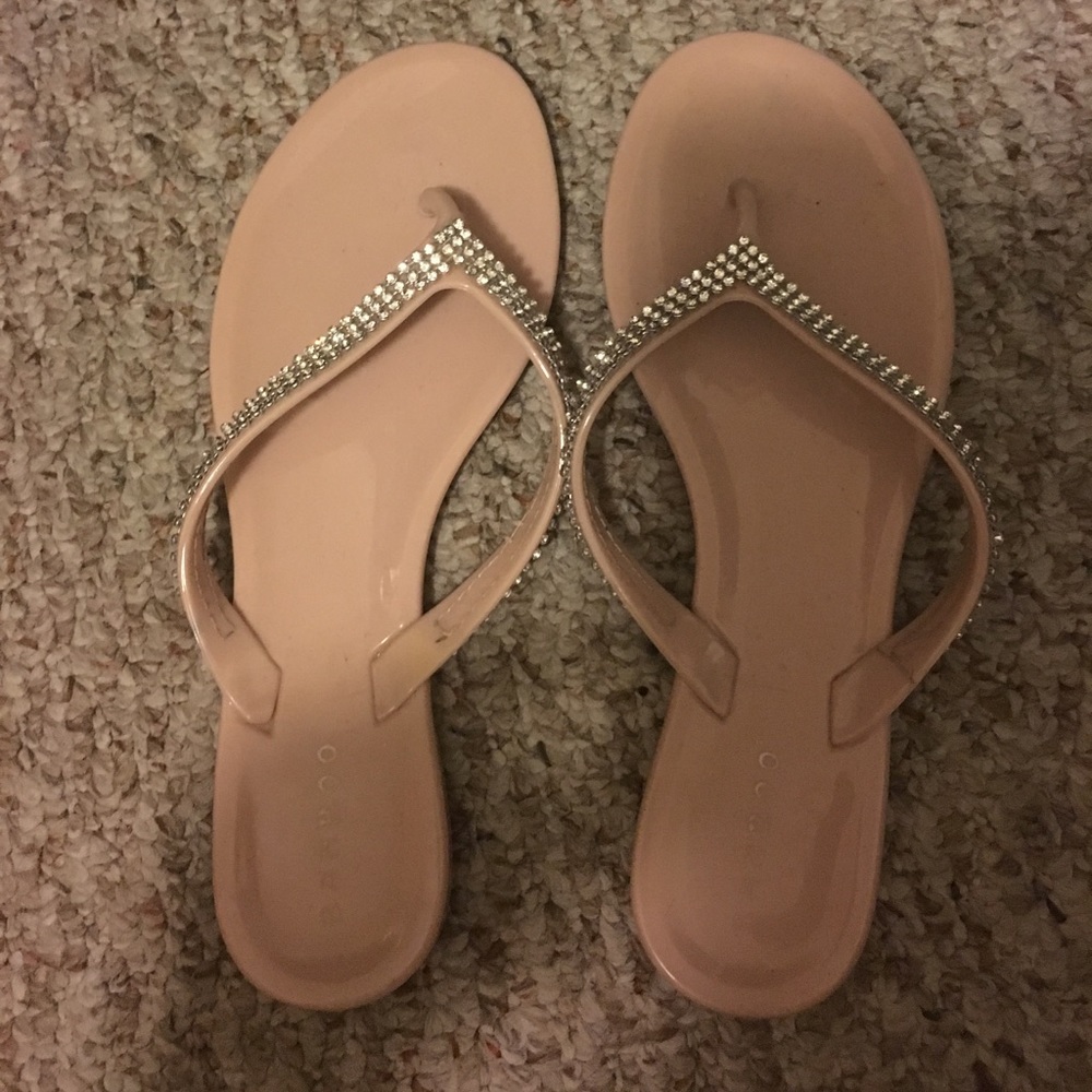 Rhinestone flip flops