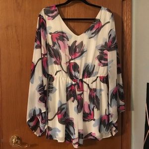 Pink Owl romper size L