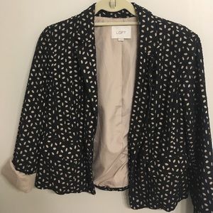 Ann Taylor LOFT eyelet blazer