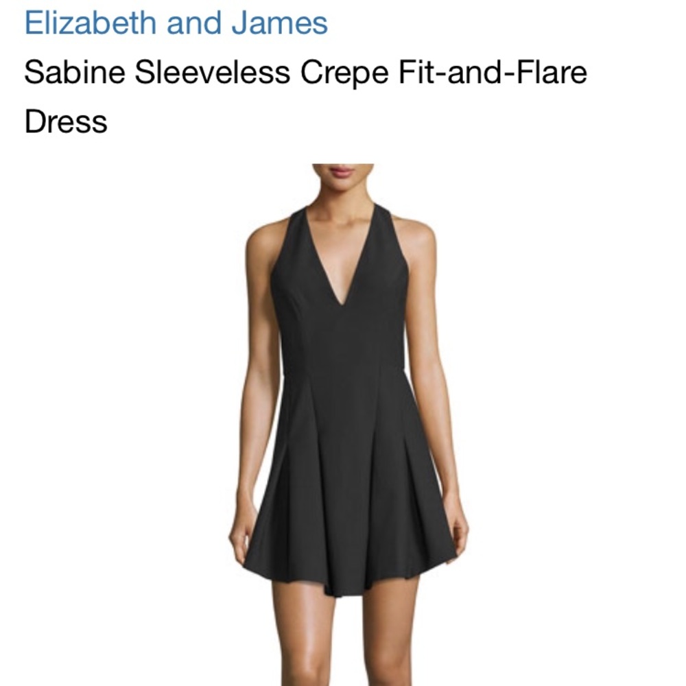 Elizabeth and James Black Party Dress