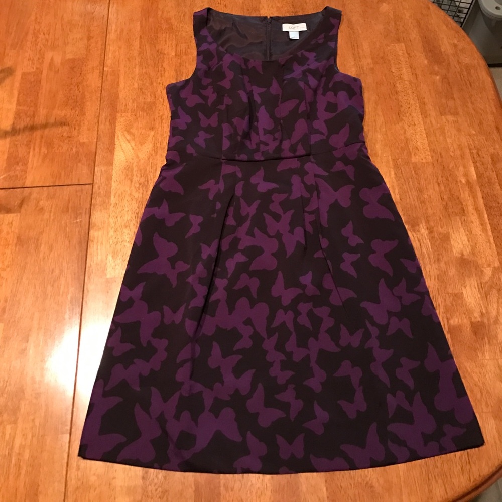 LOFT A-Line Patterned Dress