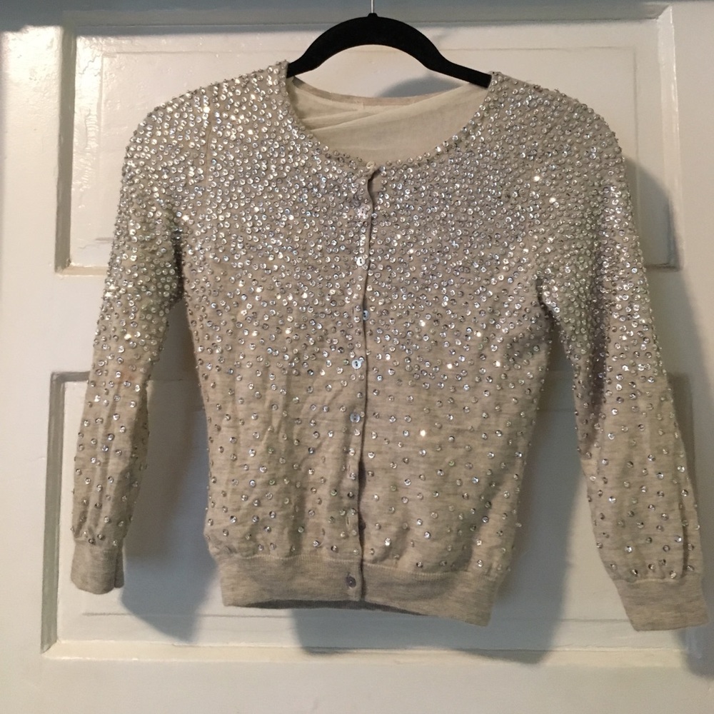 Sequined Cashmere Cardigan