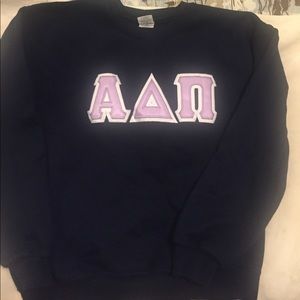 alpha delta pi letters pullover