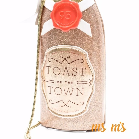 NWOT Kate Spade Spotlight Champagne Bottle Clutch - Picture 2 of 8