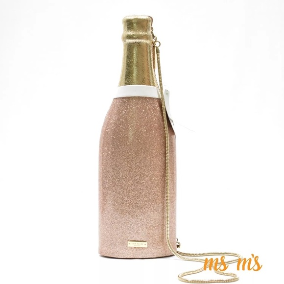 NWOT Kate Spade Spotlight Champagne Bottle Clutch - Picture 3 of 8