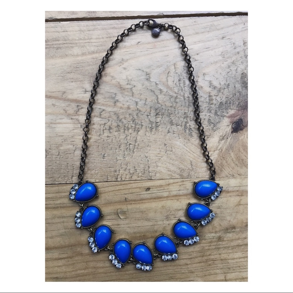 J.Crew blue statement necklace