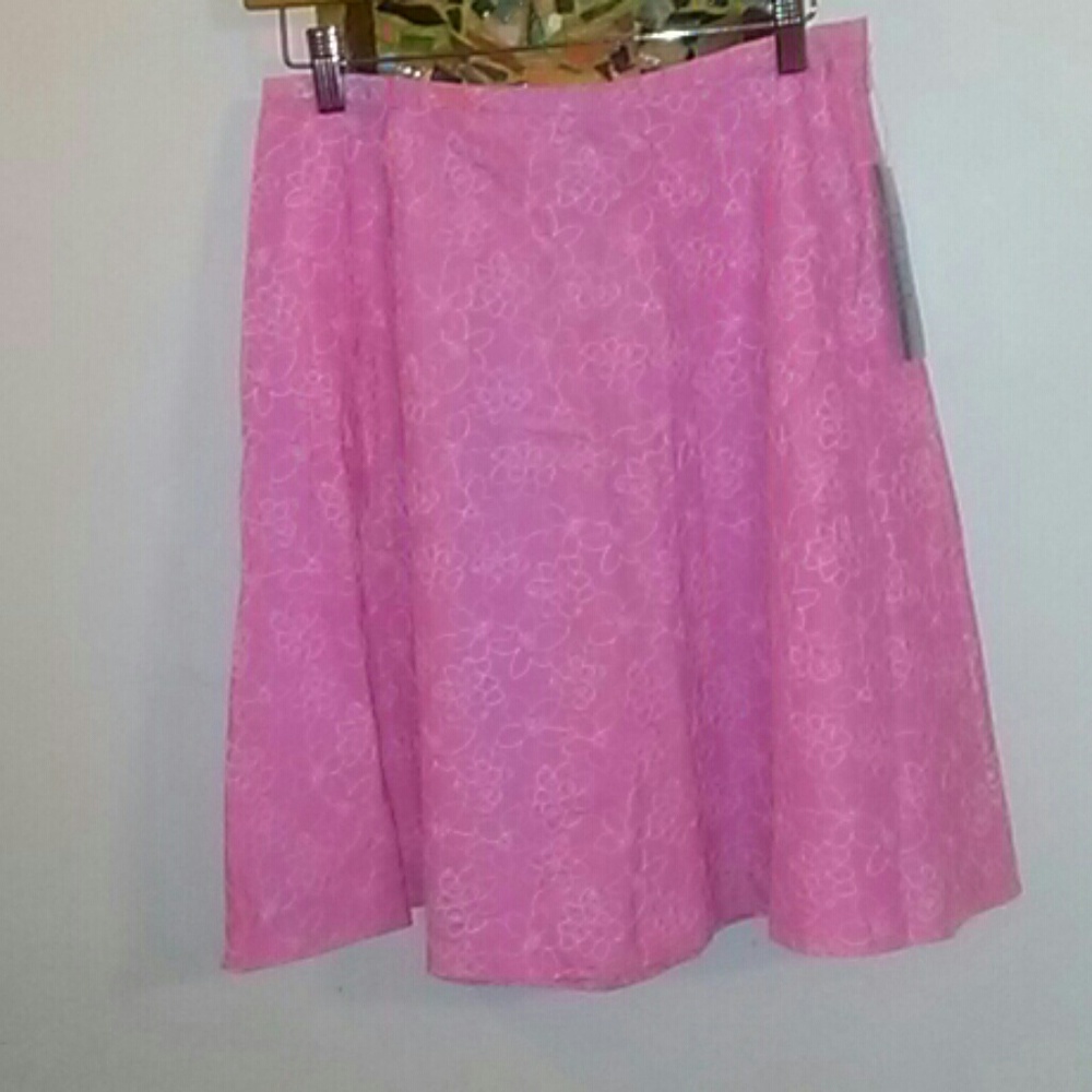 Closet Clean-Out: Petite Nine Pink Eyelet Skirt