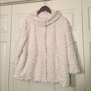 White Fluffy "Fur" Coverup