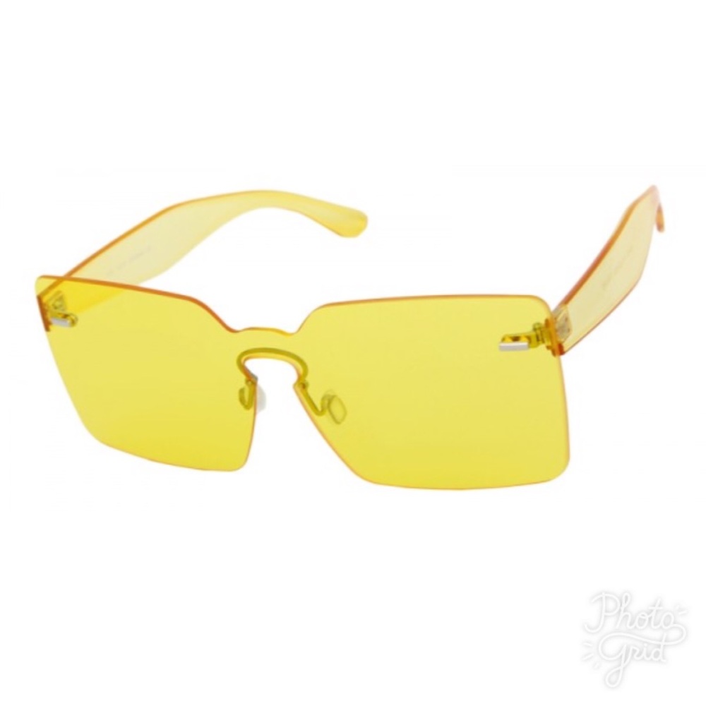 🍭"Candy Land" Rimless Square Sunglasses Aviators - Picture 4 of 5