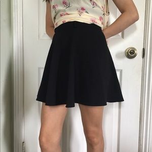 Black flare skirt