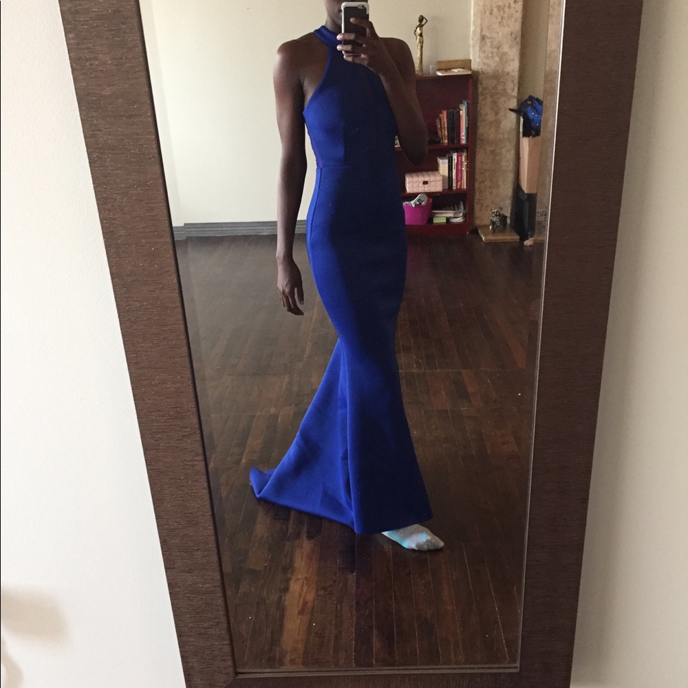 Maria Cristina Long blue dress