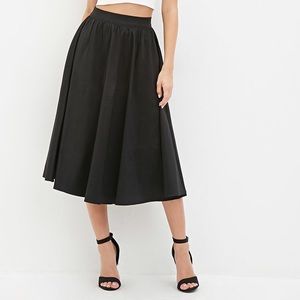 Forever 21 black midi skirt