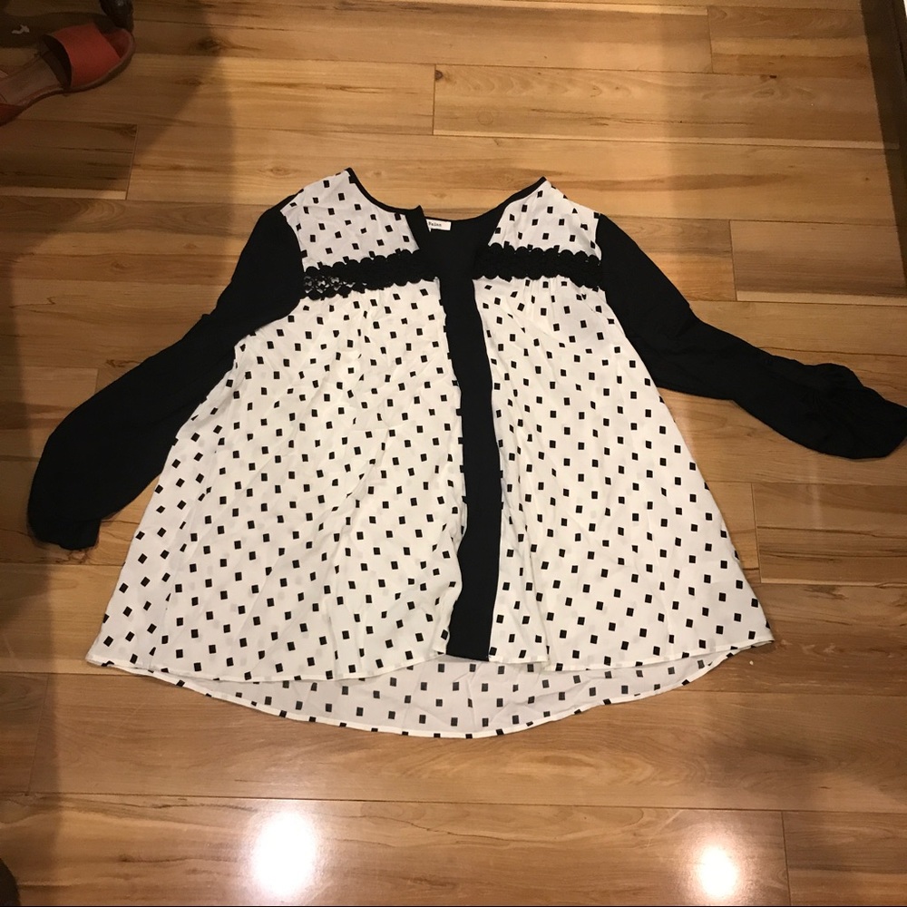 XL black rain top/baby doll plus size
