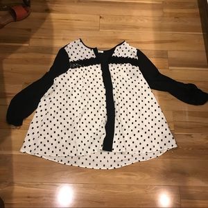 XL black rain top/baby doll plus size