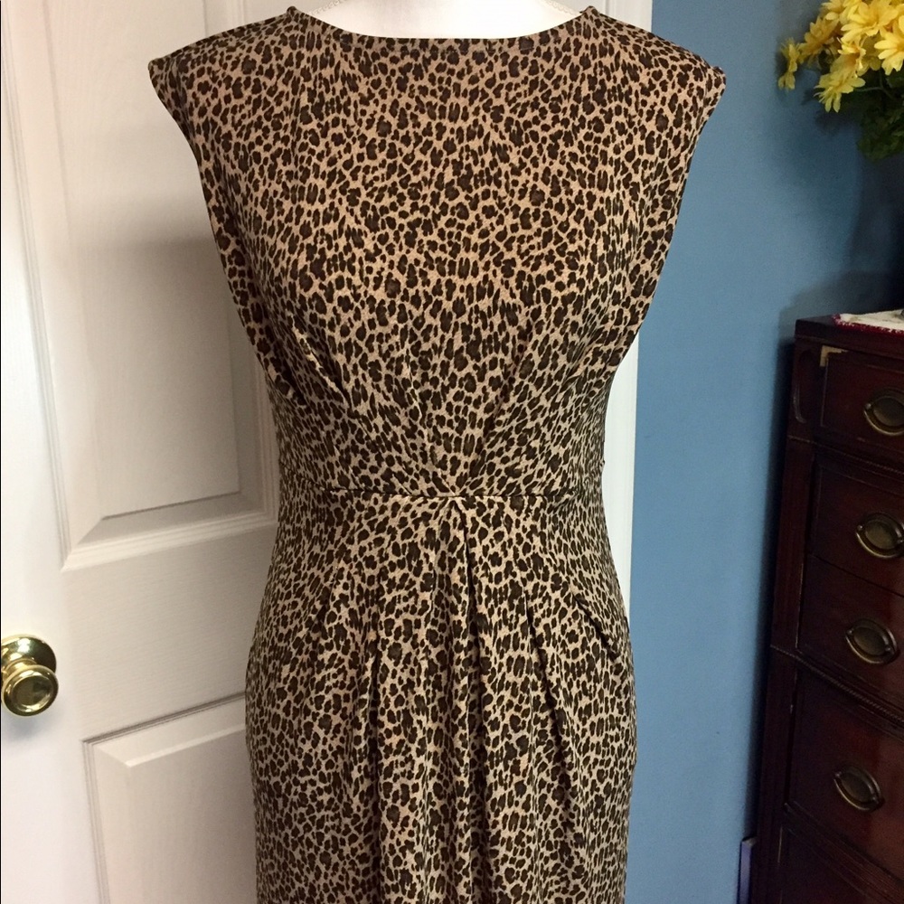Talbots Petite leopard print sleeveless dress,  sm