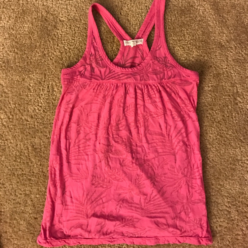 Floral pink tank top