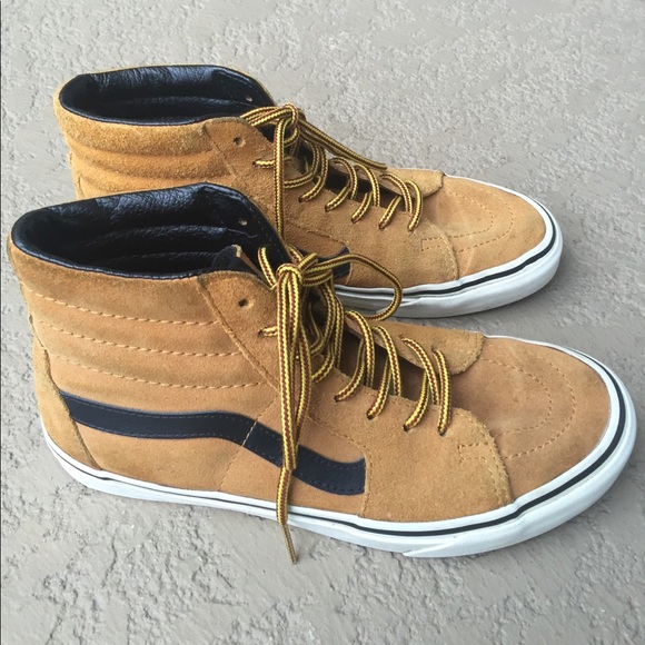 60 off Vans Shoes Vans Suede Mustard Yellow Sk8Hi Shoes from Kat's
