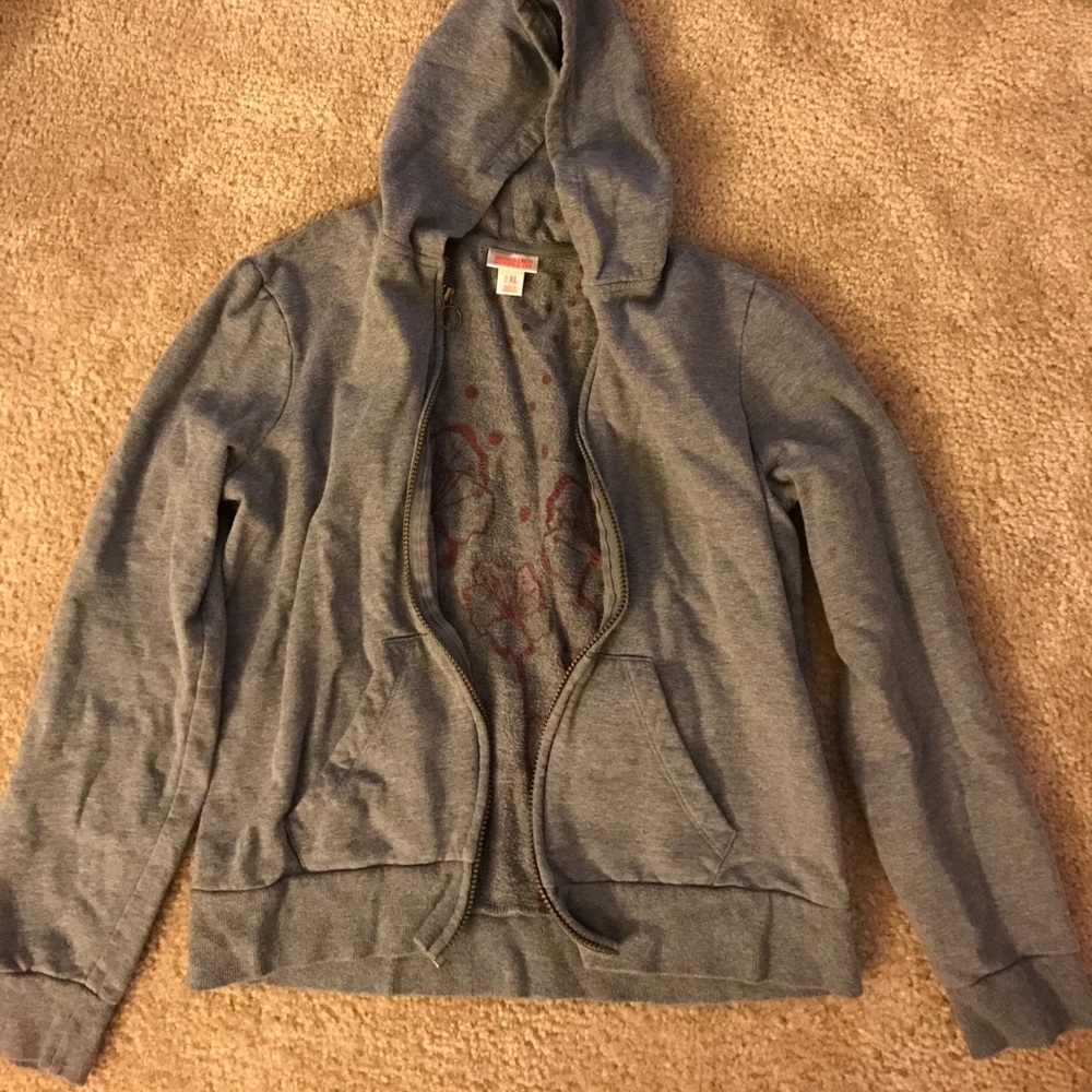 Grey zip-up