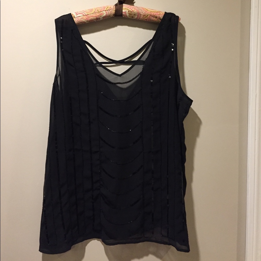 Torrid sheer black dressy top