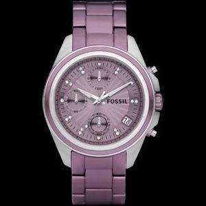 Gently used Purple Fossil Boyfriend Women's Watch