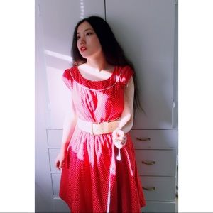 1950 inspired polka dot dress
