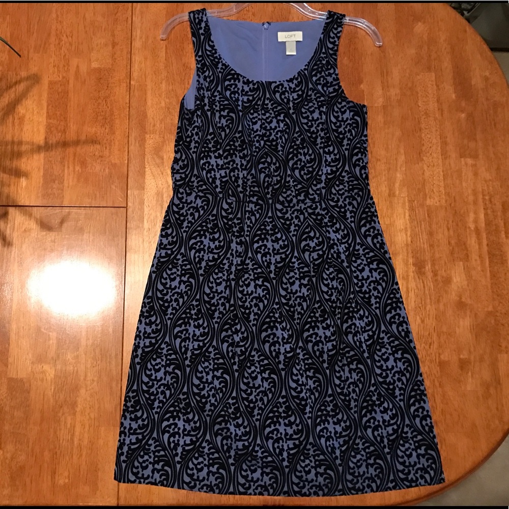 LOFT Velvet A-line Dress