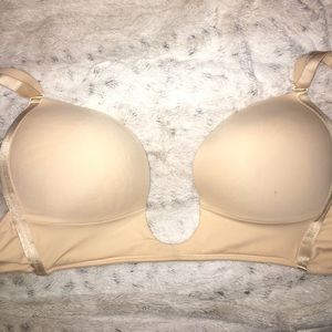 Plunging Nude Bra